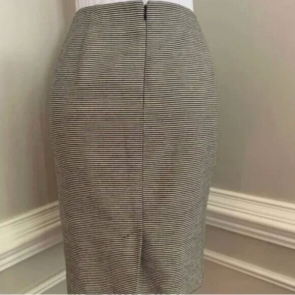 Talbots Blue and Cream Pinstriped Pencil Skirt Size 8P - Picture 8 of 12
